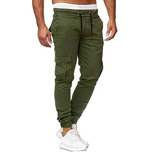 Cargo Pants for Men Baggy, Mens Fashion Joggers Sports Pants Casual Cotton Cargo Pants Gym Sweatpants Trousers Pocket - 6