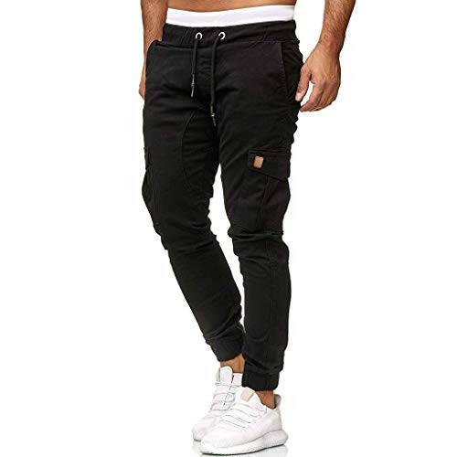 Cargo Pants for Men Baggy, Mens Fashion Joggers Sports Pants Casual Cotton Cargo Pants Gym Sweatpants Trousers Pocket - 7