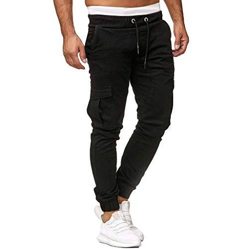 Cargo Pants for Men Baggy, Mens Fashion Joggers Sports Pants Casual Cotton Cargo Pants Gym Sweatpants Trousers Pocket - 8