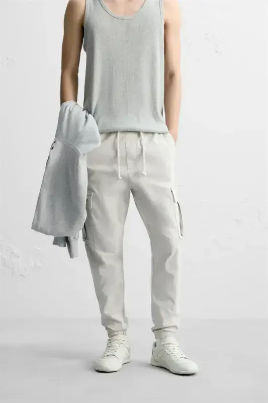 CARGO PANTS-Ice - 2