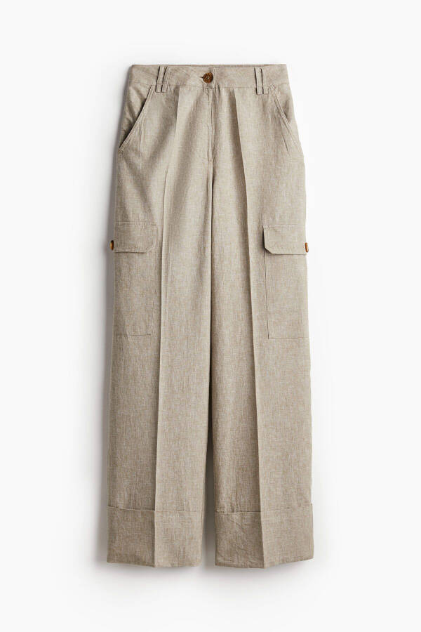 Cargo pants with linen blend - 3