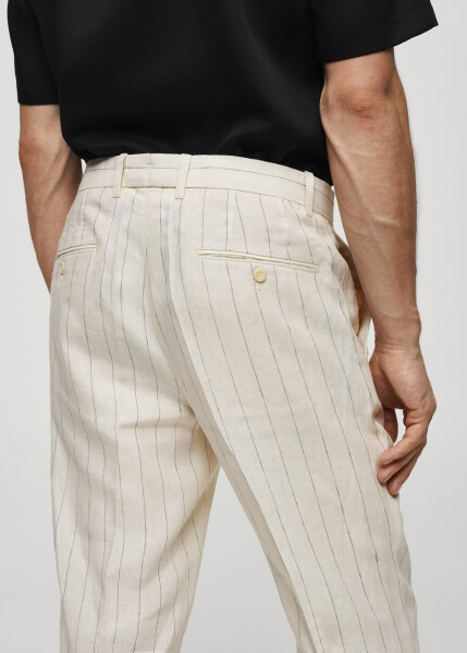 Cargo pants with linen blend - 10