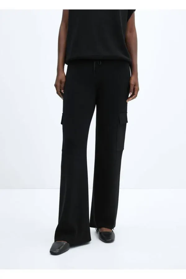 Cargo Pocket Knitted Trousers - 1