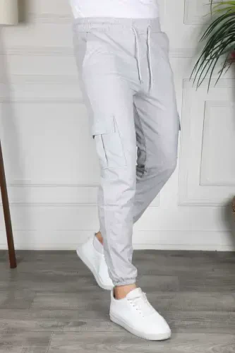 Cargo Pocket Sweatpants-gray - 1