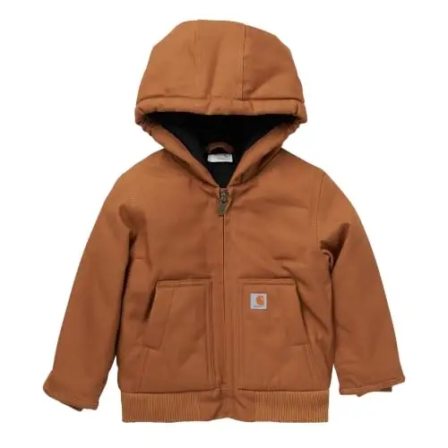 Carhartt Baby Boys Hooded Jacket | Insulated Warmth | Durable Construction | Quilted Polyester Brushed Tricot-Lined Main Body | Everyday Wear - 1