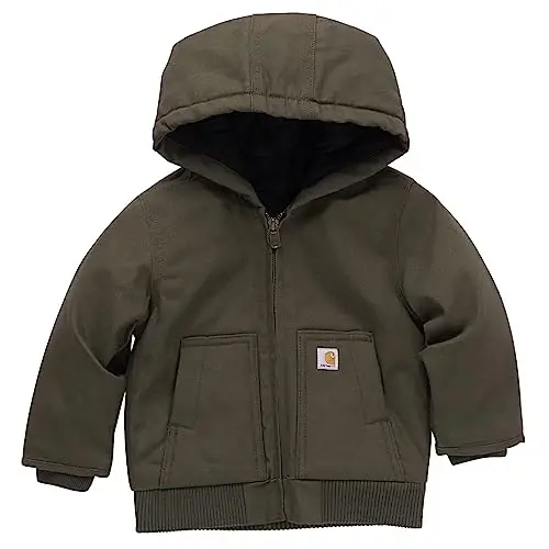 Carhartt Baby Boys Hooded Jacket | Polyester Blend | Quilted Polyester Brushed Tricot-Lined Main Body | Everyday Wear - 1