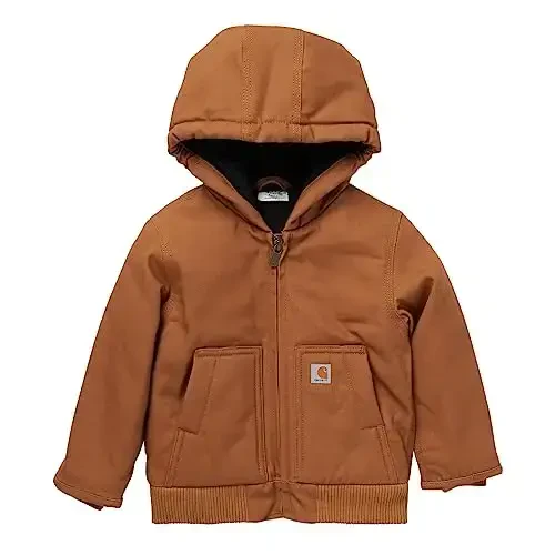 Carhartt Boys' Canvas Insulated Hooded Active Jacket - 1