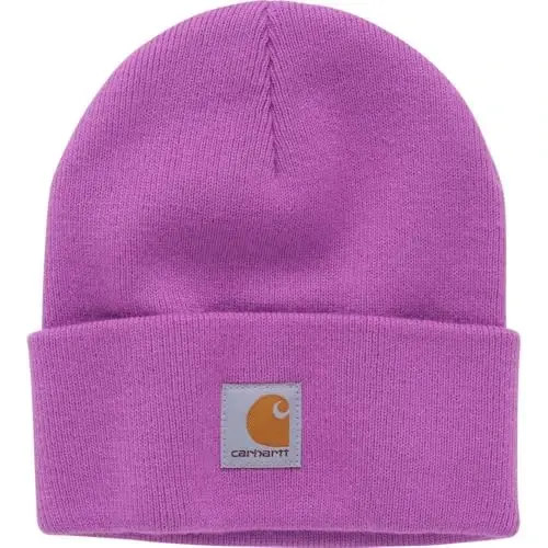 Carhartt Knit Beanie Cuff Hat, Iris Orchid Purple, One Size - 1