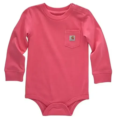 Carhartt Unisex Baby Long-Sleeve Pocket Bodysuit - MODAZONE