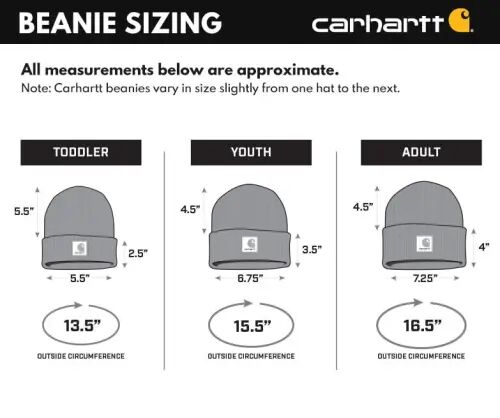 Carhartt Unisex-Infant Knit Beanie Cuff Hat | Acrylic Rib Knit | One Size (Infant) - Fits Heads Best 18.75-20 | Outdoor Fun - Carhartt (1)
