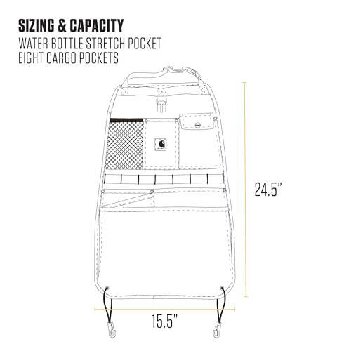 Carhartt Universal Naylon O'rdak Orqa O'rindiq Tartibga Solishtiruvchi, Shag'al - 4