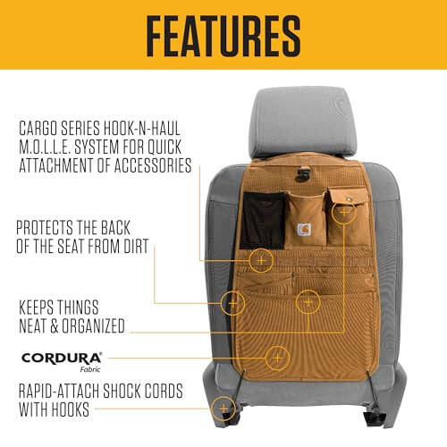 Carhartt Universal Nylon Duck Seat Organizer Carhartt Brown - 2