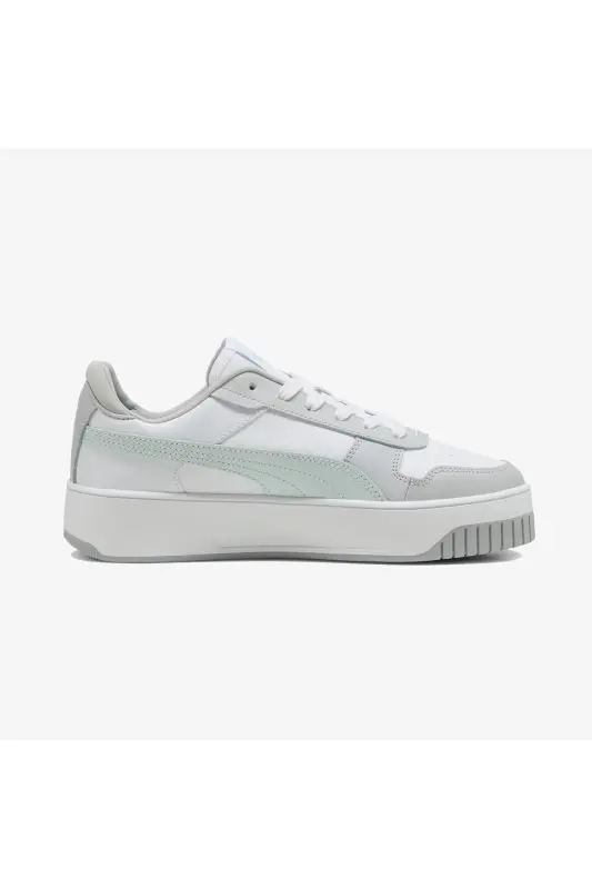 Carina Street Kadın Beyaz Spor Ayakkabı - PUMA White-Peaceful Blue-Cool Light Gray - PUMA