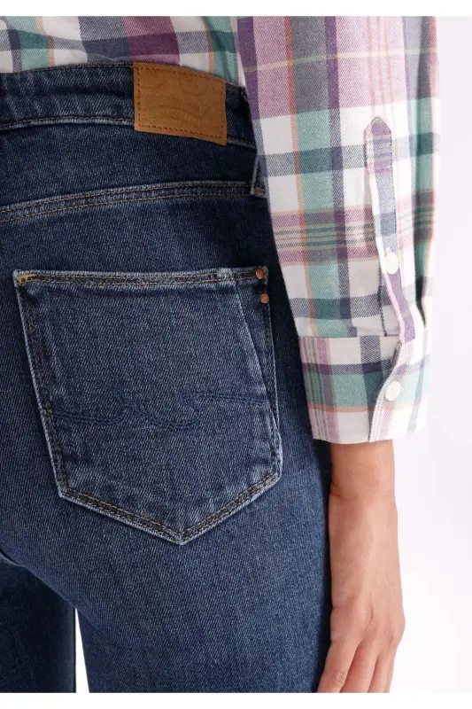 Slim Fit Kadın Denim Jean Pantolon - BORRIS WASH - 6