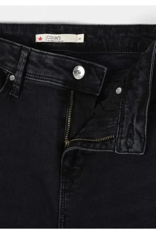 Carla Slim Fit Oddiy Bel To'g'ri Oyoqli Ayollar Shimini - 7