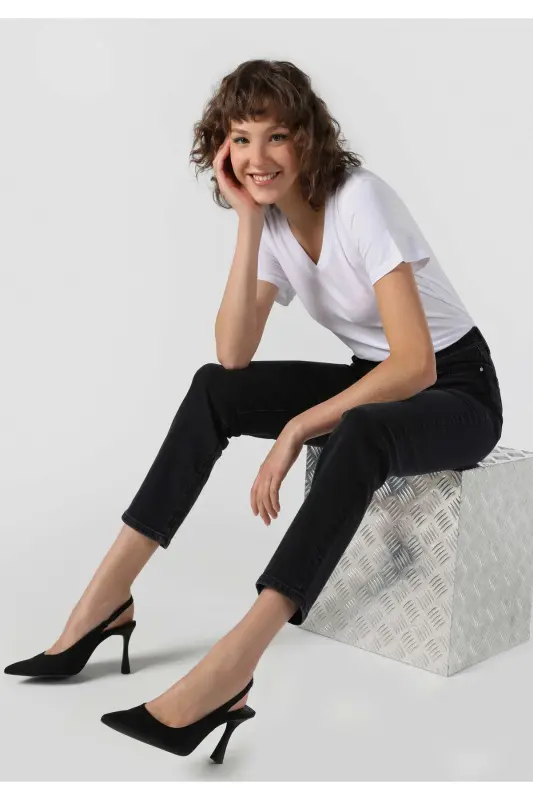Carla Slim Fit Oddiy Bel To'g'ri Oyoqli Ayollar Shimini - COLIN'S