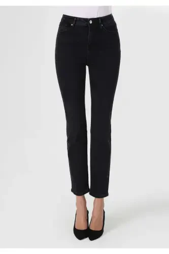 Carla Slim Fit Regular Waist Straight Leg Women's Pants - 4