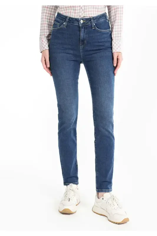 Carla Straight Leg Navy Blue Women's Trousers - 4