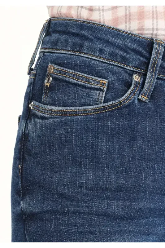 Carla Straight Leg Navy Blue Women's Trousers - 5