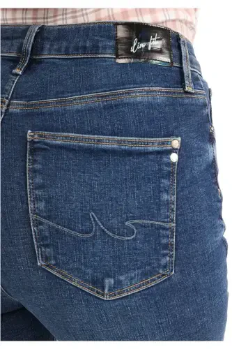 Carla Straight Leg Navy Blue Women's Trousers - 6