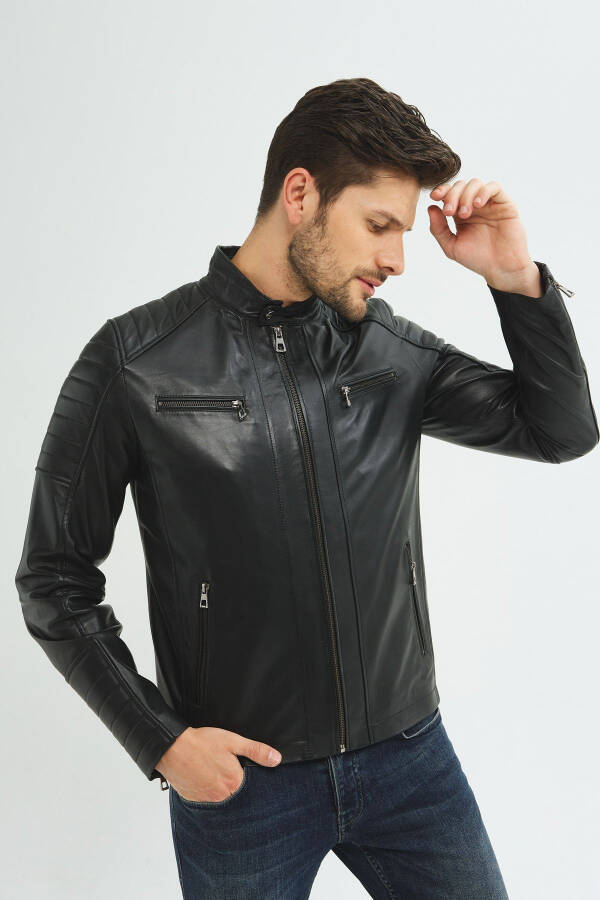 Carlos Black 100% Genuine Leather Men's Jacket - 2