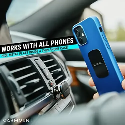 CARMOUNT F1 Dashboard Car Mount | Magnetic Phone Holder for Car, Ultra Strong 8X N52 Magnets, 360° Rotation, Universal Dash Mount for All Cell Phones | Magnet Phone Holder for Car (3 Pack) - 6