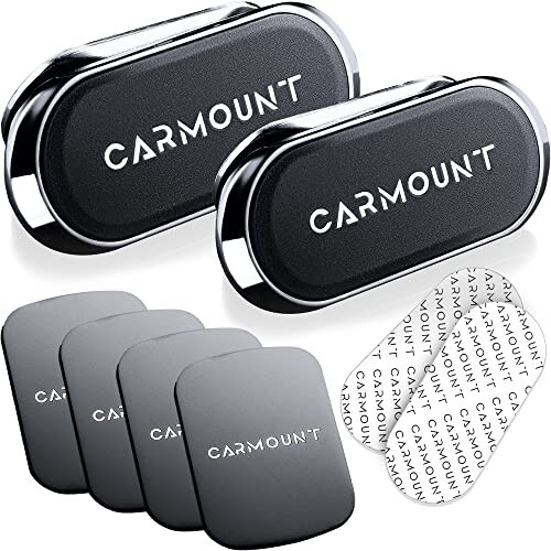 CARMOUNT Magnetic Phone Car Phone Holder 2 Pack | Minimal Adjustable Mount F1 Version | Ultra Strong 8X N52 Magnets | 360 Degree Rotation & 30 Degree Tilt | Universal Smartphone Dash Mount - 26