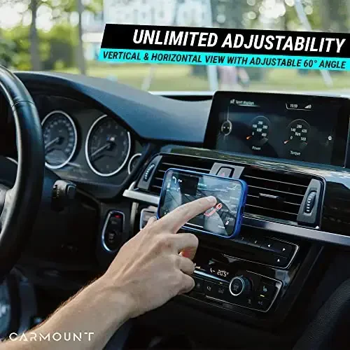 CARMOUNT Magnitli Telefon Avtomobil Telefon Tutqichi 2 Donasi | Minimal Sozlanadigan Montaj F1 Versiyasi | Ultra Kuchli 8X N52 Magnitlar | 360 Gradus Aylanish Va 30 Gradus Kilingan | Universal Smartfon Dashboard O'rnatish - 6