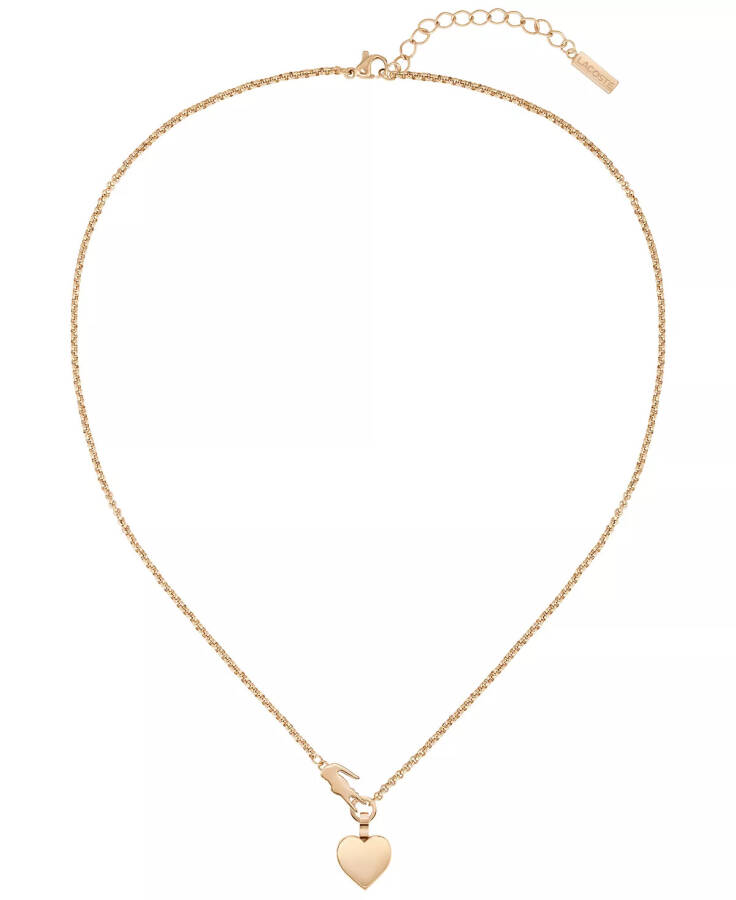 Carnation Gold Tone Crocodile Heart Necklace Carnation Gold - 1