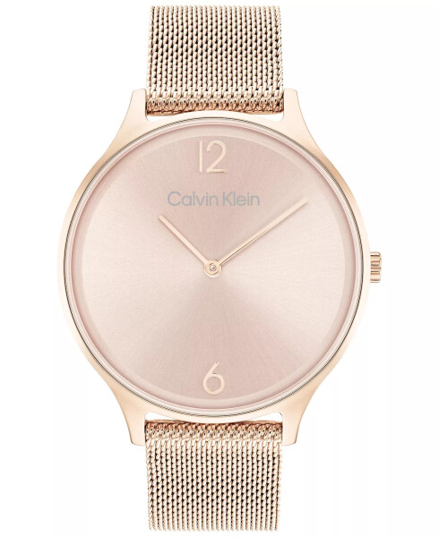 Carnation Gold-Tone Mesh Bracelet Watch 38mm Carnation Gold - 1