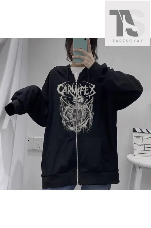 Carnifex Tasarım Hırka-siyah carfinex - 1