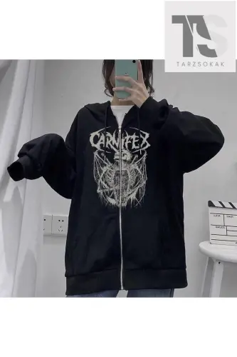 Carnifex Tasarım Hırka - siyah carfinex 