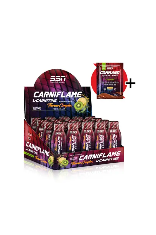 Carniflame 3000 мг Термо Карнитин L-карнитин 20 ампул с киви - SSN SPORTS STYLE NUTRITION