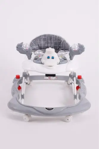 Carolin Oyuncaklı 3 Kademeli Örümcek Bebek Yürüteci Gri-Gri - 1