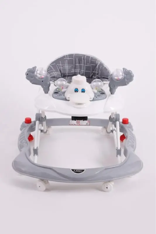 Carolin Oyuncaklı 3 Kademeli Örümcek Bebek Yürüteci Gri-Gri - 1