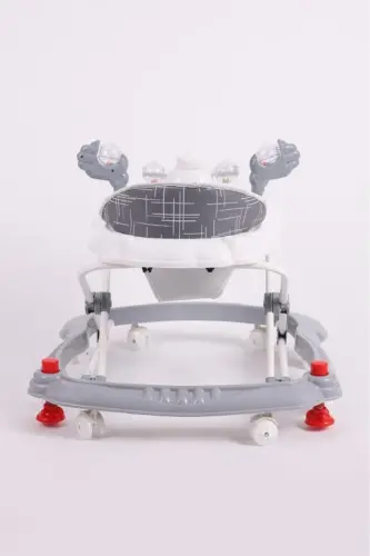 Carolin Oyuncaklı 3 Kademeli Örümcek Bebek Yürüteci Gri-Gri - 4