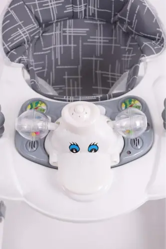 Carolin Oyuncaklı 3 Kademeli Örümcek Bebek Yürüteci Gri-Gri - 6