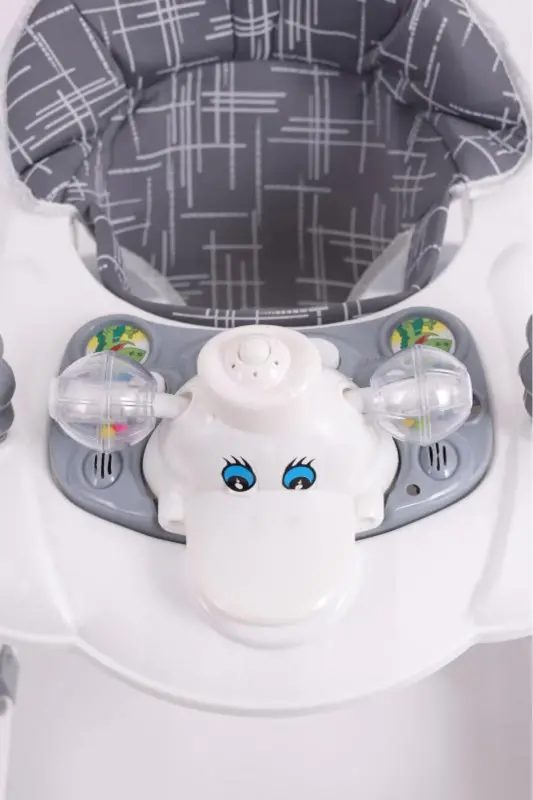 Carolin Oyuncaklı 3 Kademeli Örümcek Bebek Yürüteci Gri-Gri - 6