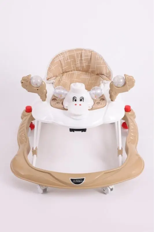 Carolin Oyuncaklı 3 Kademeli Örümcek Bebek Yürüteci Kahverengi-Kahverengi - VAVBABY