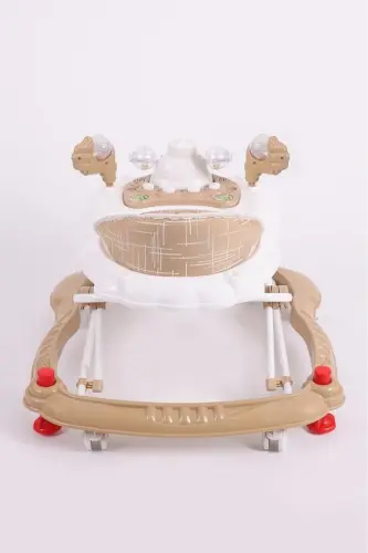 Carolin Oyuncaklı 3 Kademeli Örümcek Bebek Yürüteci Kahverengi-Kahverengi - 6