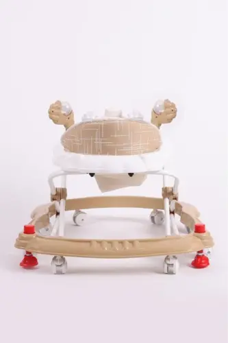 Carolin Oyuncaklı 3 Kademeli Örümcek Bebek Yürüteci Kahverengi-Kahverengi - 7