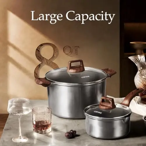 CAROTE 26pcs Pots and Pan Set Nonstick, Cookware Sets | Durable, Easy to Clean, Even Heating, Kitchen Cooking Set, Induction Compatible, with Wok - 6