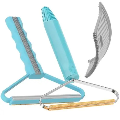 Carpet Rake, Lint Remover, Carpet Rake for Pet Hair Removal, Lint Brush, Lint Shaver for Carpets, Car Mat, Couch, Pet Bed, Furniture & Rug (3-Pack) - 1