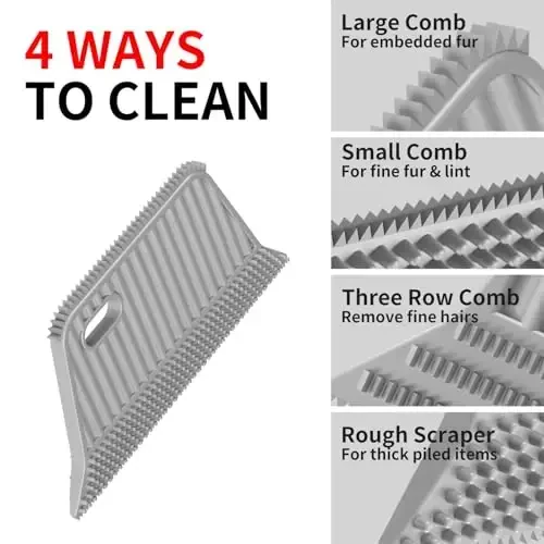 Carpet Rake,Lint Remover,Carpet Rake for Pet Hair Removal,Lint Brush,Lint Shaver for Carpets, Car Mat,Couch,Pet Bed,Furniture & Rug(3-Pack) - 5