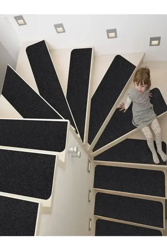 Carpet Self-Adhesive Stair Carpet (1 PIECE) Rip Carpet Felt Non-Slip Carpet-Anthracite - 1