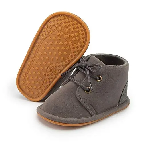CARREAN Baby Boys Girls Booties Fleece Anti-Slip Soft Sole Boots Toddler First Walker Warm Shoes - CARREAN