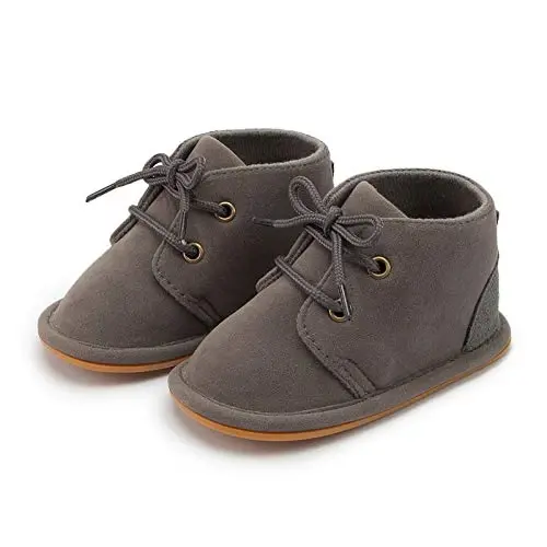 CARREAN Baby Boys Girls Booties Fleece Anti-Slip Soft Sole Boots Toddler First Walker Warm Shoes - CARREAN (1)
