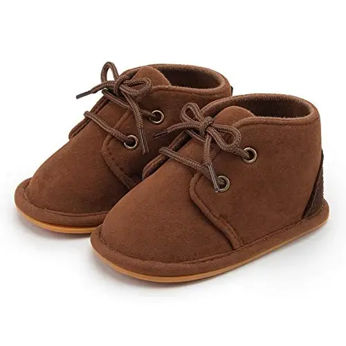 CARREAN Baby Boys Girls Booties Fleece Anti-Slip Soft Sole Boots Toddler First Walker Warm Shoes - CARREAN (1)