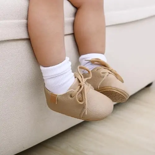 CARREAN Baby Boys Girls Booties Fleece Anti-Slip Soft Sole Boots Toddler First Walker Warm Shoes - 7