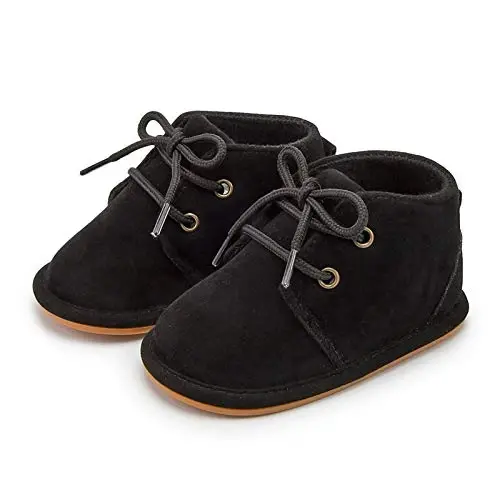 CARREAN Baby Boys Girls Booties Fleece Anti-Slip Soft Sole Boots Toddler First Walker Warm Shoes - CARREAN (1)